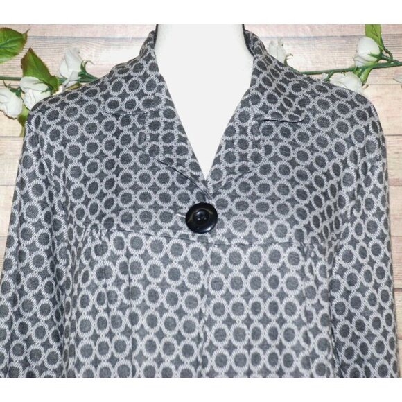 Elementz Gray Lightweight Jacket Size XL 3/4 Sleeve Single Button Career Office - Picture 2 of 9